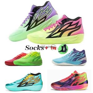 Lamelo Ball MB.01 MB.02 Rick Morty Lo déséquilibre rose Kids Basketball Chaussures à vendre Buzz City Grad School Sport Shoe Trainner Sneakers Taille 35-46