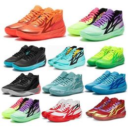 Lamelo Ball MB 02 Chaussures de basket-ball Men 2 Honeycomb Phoenix Phénom Flare Année Jade Blue Man Trainers Sneakers