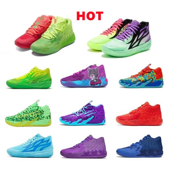 LaMelo Ball MB.02 Rick Morty à vendre enfants hommes femmes chaussures de basket-ball sortie école primaire magasin de chaussures de sport taille35-46