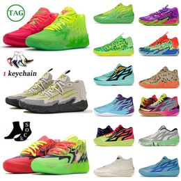 LaMelo Ball MB0.1 MB0.2 Basketbalschoenen Rick and Morty Adventures Queen City Rock Ridge Red Blast Nickelodeon Slime Melo Outdoor Sneakers Heren dames Trainers maat 12