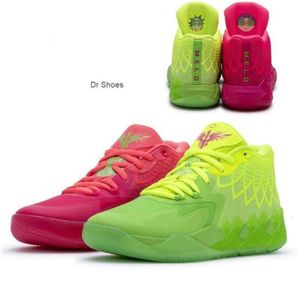 Lamelo balschoenen basketbalschoenen MB01 Rick Morty hardloopschoenen te koop Ball City Blauw Oranje Rood Groen Tante Parel Roze Paars Kat Sportschoen Carton Me