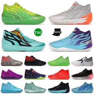 Lamelo Ball Chaussures MB 0.1 0.2 Baskets de basket-ball Queen City Fade Supernova Rick Morty Adventures Honeycomb Hommes Baskets de sport athlétique Nickelodeon Slime Lamelos