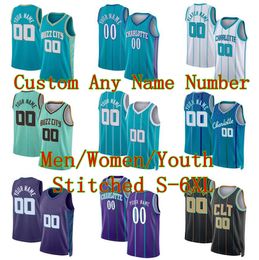 Lamelo Ball cosechado camisetas de baloncesto Brandon Miller Cualquier nombre cualquier numebr 2023/24 Fans Jerseys de la ciudad Menores jóvenes S-6XL