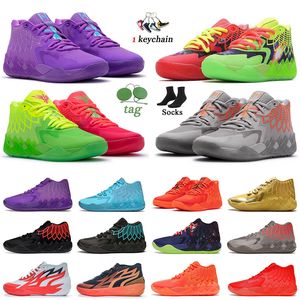 Lamelo MB.02 Chaussures de basket-ball Sneakers pour hommes Lamelo Ball MB.01 Rick Queen City Nickelodeon Slire Lunar Nouvel An Jade MB01 MB02 TRACLEURS SPORTS OUTOOR Taille 12