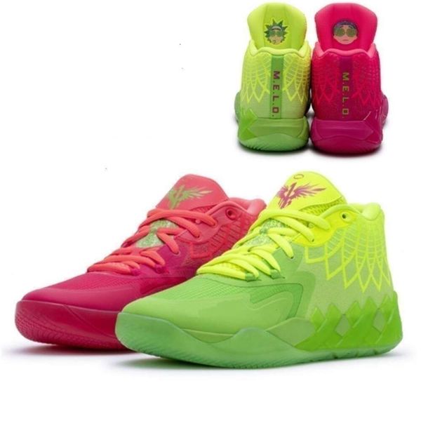 Zapatos de baloncesto para hombre Lamelo Mb01 Rick Zapatos para correr en venta Ball Queen Azul Naranja Rojo Verde Tía Perla Rosa Púrpura Gato Zapato deportivo Cartón Zapatillas de deporte Melo