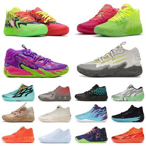 Lamelo OG ball mb.01 02 chaussures de basket-ball hommes femmes baskets de créateurs queen city ricks et mortys melo mb1 violet jaune lonzo vert rouge souffle phenom mb2 formateurs