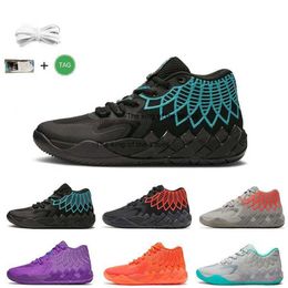 Chaussures Lamelo 2023Chaussures Lamelo LaMelo Ball MB.01 Chaussures de basket-ball pour hommes Rick et Morty Queen City Pas d'ici Black Blast LO UFO Hommes Baskets Sports