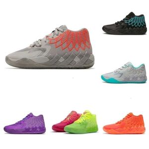 Chaussures Lamelo Lamelo Mb01 Ball Chaussures de basket-ball pour hommes et Morty Not From Here Queen Black Blast Buzz Rock Ridge Red Lo Ufo Men Trainers Sneake