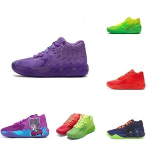 Chaussures Lamelo Mb1 Rick Morty 2 Nickelodeon Slime Running Mb.01 Queen Baskets de basket-ball Melos Chaussures décontractées pour hommes Mb 1 Chaussure basse pour enfants Baskets