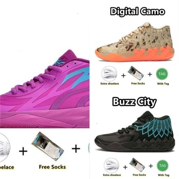 Lamelo Chaussures de sport Balle de haute qualité Lamelo Mb01 Hommes Chaussures de basket-ball Rick et Morty Rock Ridge Red Queen Not From Here Lo Ufo Buzz Black Blast Baskets pour hommes