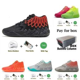 Chaussures de sport Lamelo Chaussures de basket-ball Lamelo de haute qualité Mb1 Rick et Morty Chaussures de basket-ball Queen Black Blast Lo Ufo Not From Here Rock Ridge Red Sport Sneaker f