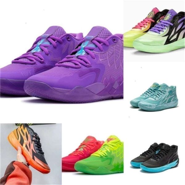 Chaussures de sport Lamelo avec boîte à chaussures Ball Lamelo Mb02 Mb1 Rick Morty Chaussures de basket-ball Femmes Enfants Baskets à vendre Queen City Sport Shoe Trainner Sneakers Us4.5-us12
