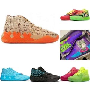 Lamelo Chaussures de sport avec boîte à chaussures Lamelo 2023 Ball Mb 01 Chaussures de basket-ball Rouge Vert et Morty Galaxy Violet Bleu Gris Noir Buzz City Melo Sports Trainner Sne