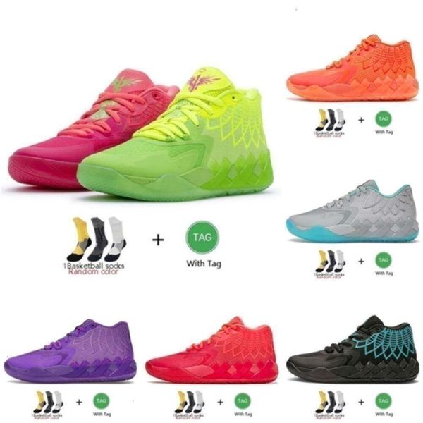 Zapatos deportivos Lamelo con caja de zapatos Zapato de basdketball Mb01 para hombre Lamelo Ball 1 y Morty Blast Buzz City Lo Ufo Not From Here Ricks Mortys Designer Fashion Out