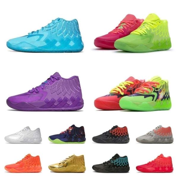 LaMelo Top Ball 1 MB.01 Chaussures de basket-ball pour hommes Sneaker Blast Buzz City LO UFO Not From Here City Rick et Morty Rock Ridge Baskets de sport rouges 39-46