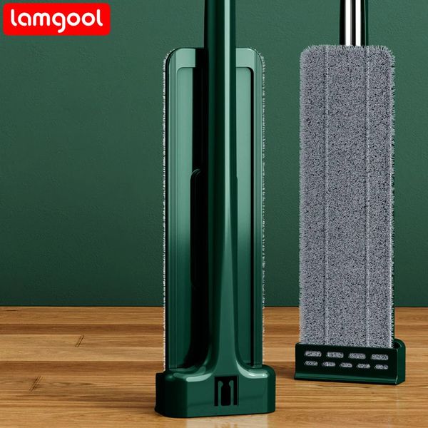 LAMGOOL FREE FREE LAVE MOP PLANS Sque nettoyer Magic Cleaner 360 ° Rotating Home Kitchen Bathroom Lazy Tools 240418