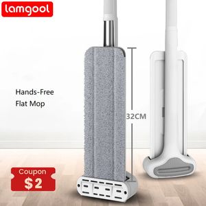 Lamgool Squeeze Mop Magic Flat Hands Free Was Lazy Mops For House Floor Cleaning Househilse Tools With Vervangen Pads 240510