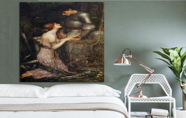 Lamia y el soldado pintura al óleo clásica impresionismo lienzo impresiones de carteles Giclee imágenes artísticas de pared para sala de estar hogar Deco7105126