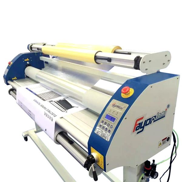 Laminador laminador en frío de gran formato rollo a rollo 63 pulgadas 1,6 M para película de revestimiento Fayon 1600 máquina laminadora automática