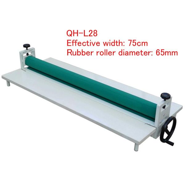 Laminator QHL28 75 cm de ancho Rollo frío Laminator Lamination Film Machine Lamining Machine Fits Poster Pintura A3 A4 Papel 1 PC