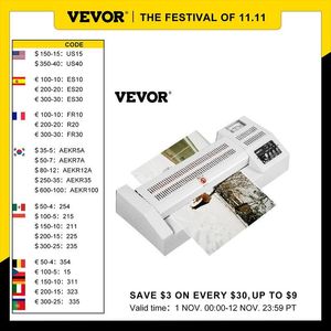 Laminator Vevor A3 A4 Thermoplastic Sealing Machine Machine Portable Système de rouleau Portable pour la stratification des fichiers Photos Cartes postales ou lettres