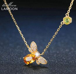 Lamoon Bee 925 Collier en argent sterling