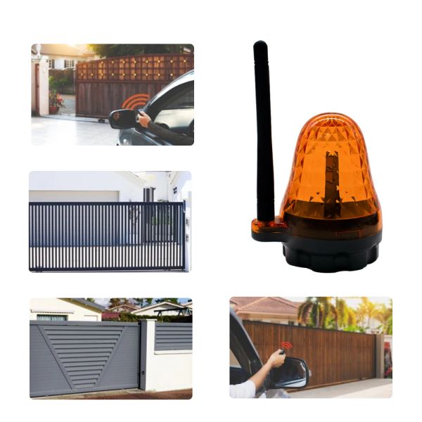 Lampe d'alarme de lampe avec rappeur de signal d'antenne extérieure pour le garage ouvre-porte à la porte swing et système de sécurité de la barrière de boom