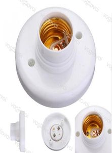 Bases de lampe E27 Holder Socket Round Accessoires d'éclairage ABS blanc Abs Flame Convertisseur Adaptateur PBT DHL3357157