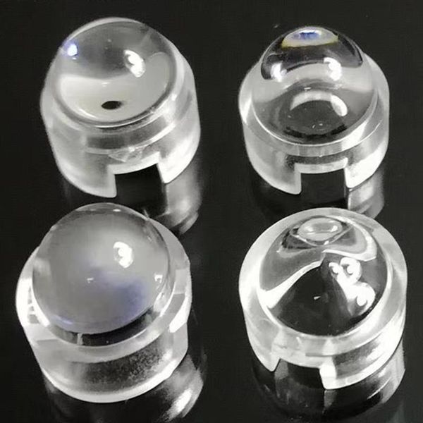 Cubiertas de lámpara Sombras 100 Uds 13mm lente LED 15 30 45 60 90 grados para 1w 3w 5w Chip de alta potencia PMMA Clip-on convexo