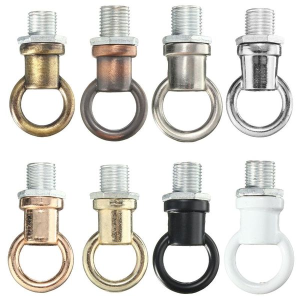 Cubiertas de lámpara Tonos 10 mm M10 Retro Antiguo Vintage Techo de metal Luz de rosa Gancho de araña con accesorios de tornillo Apertura Gota de estilo suave