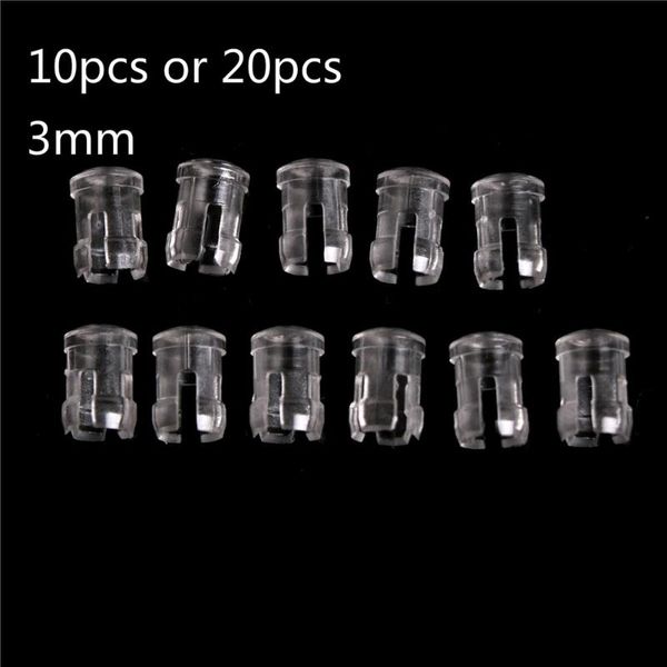 La lampe couvre les nuances 10pcs ou 20pcs Clear 3mm LED Light Emitting Diode Abat-jour Protecteurs