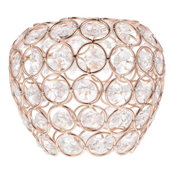 Lampe Couvre Shades 1PC Exquise Crystal Art Abat-jour Couvercle de plafond de mode (Golden)