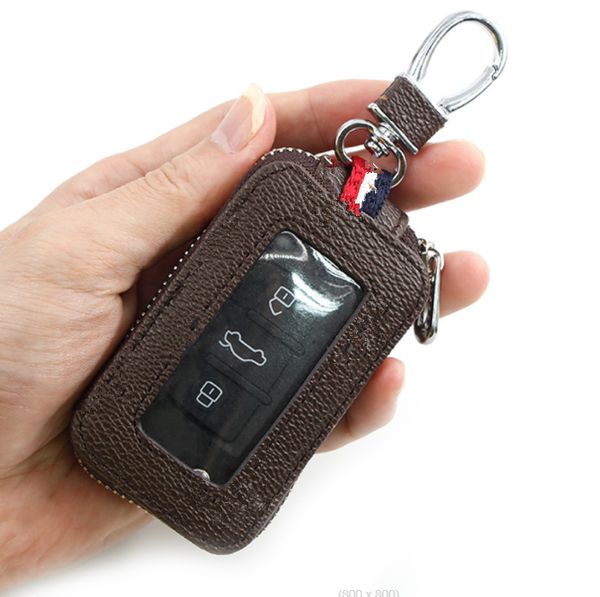 Cubiertas de lámpara Sombras 2022 Vintage Male Car Key Bolsa Bolsa Titular de las llaves PU Cuero Hombres Cartera Cremallera Llavero Caso Mujeres Ama de llaves inteligente