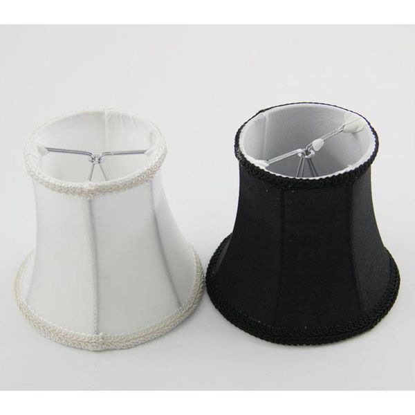 Lampe Couvre Shades 2PCS DIA 12.5CM Classic Noir / Blanc Couleur Tissu Tissu Tissu, Mini lustre Lampe muramelle, clip sur