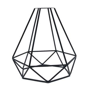 Lamp Covers & Shades Geometric Pendant Metal Guard Retro Vintage Ceiling Light Shade Iron Cage BOM666