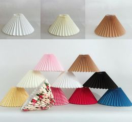 Couvre-lampes Shades de style japonais tissu lampadaire ombre plissée pour table debout décoration de chambre à coucher e277112289