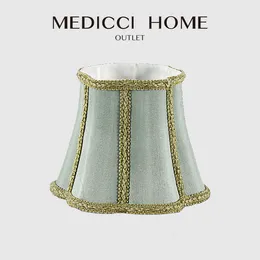 Lamp Covers Shades Medicci Home Kroonluchter Stof Lampenkap Europese Vintage Stijl Creatieve Sky Blue Plum Shape Huishoudelijke Art Deco Shade S