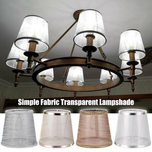 Lamp Covers Shades Moderne Plafond Lampenkap Sheer Textured Fabric Transparent Drum Shade Table Light Cover Home Decor