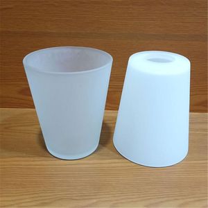 Lamp Covers Shades Opening D4.2cm Cone Glass Schaduw Wit Frosted Cover Vervangingen voor E27 Schroeflamp Hanger Verlichtingsarmaturen