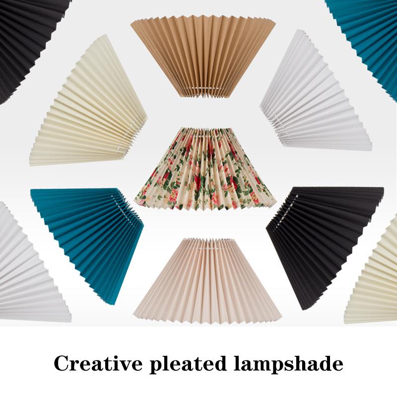 Lamp Covers & Shades Pleated Lampshade E27 Light Cover Japanese Style Fabric Table Ceiling Decor TS2 Handmade Cloth El Bedroom