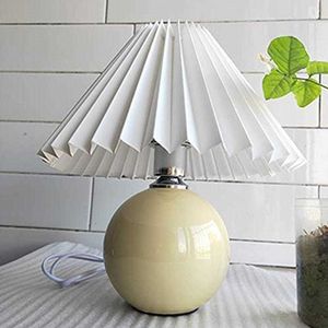 Lamp Covers Shades Pleats Lampshade for Table Lamp Standing Floor Lamps Korean Style Pleated Lampshade Cute Desk Lamp Shade Bedroom Lamps W0410