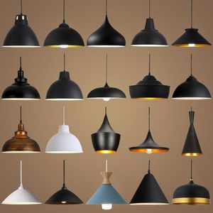 Lamp Covers Shades Retro Zwart Moderne Lampenkast Kroonluchter Smeedijzeren Tafel Bar Loft Industriële Wind