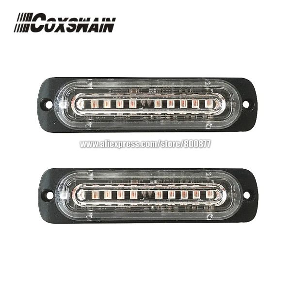 Lampe Coxswain 10 LED High Bright Car Externe LED AVERTISSEMENT LED LETURE MONTRATION STROBE STROBE FORM