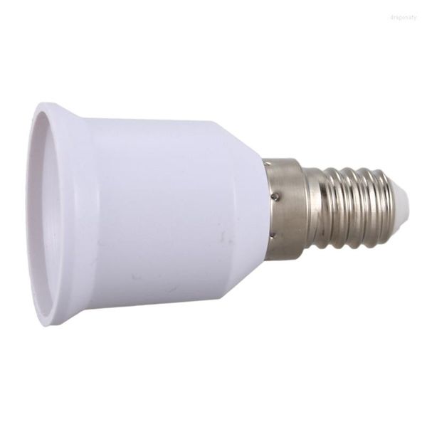 Portalámparas 10 piezas E14 E27 Adaptador Base Tornillo LED Bombilla Socket Convertidor Blanco