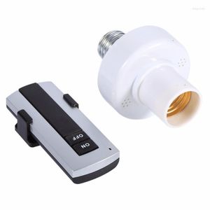 Portalámparas 10M Interruptor de control remoto inalámbrico ON OFF E27 Tornillo Base de luz LED Portalámparas Adaptador divisor de 220V