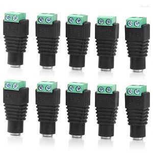 Supports de lampe 10 pièces prise DC caméra de vidéosurveillance 5.5mm x 2.1mm câble d'alimentation connecteur femelle adaptateur Jack 5.5 à la connexion bande LED