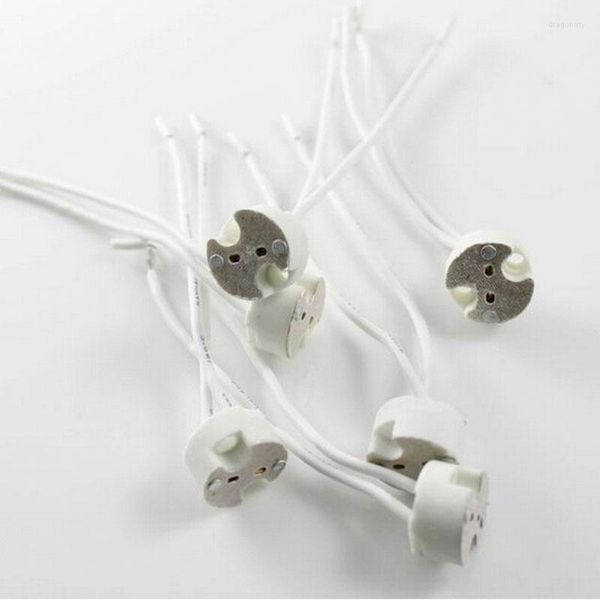 Supports de lampe 10 pièces MR16 MR11 GU5.3 G4 halogène ampoule LED support Base prise connecteurs de fil
