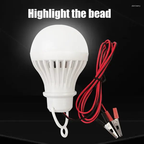 Portalámparas Lámparas LED de 12V Tienda portátil Bombillas para acampar Pesca nocturna al aire libre Iluminación de batería colgante 5W 7W 9W 12W