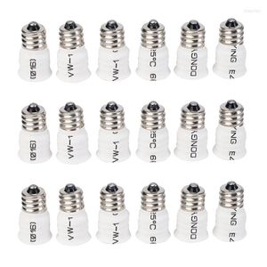 Supports de lampe 18-Pack E12 à E14 convertisseur d'ampoule blanc adaptateur de support de lumière LED changeur de prise de haute qualité