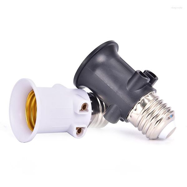 Supports de lampe 1PC PBT ignifuge 100-240V 4A connecteur de prise ue E27 prise de lumière ampoule support adaptateur Base Conversion noir/blanc